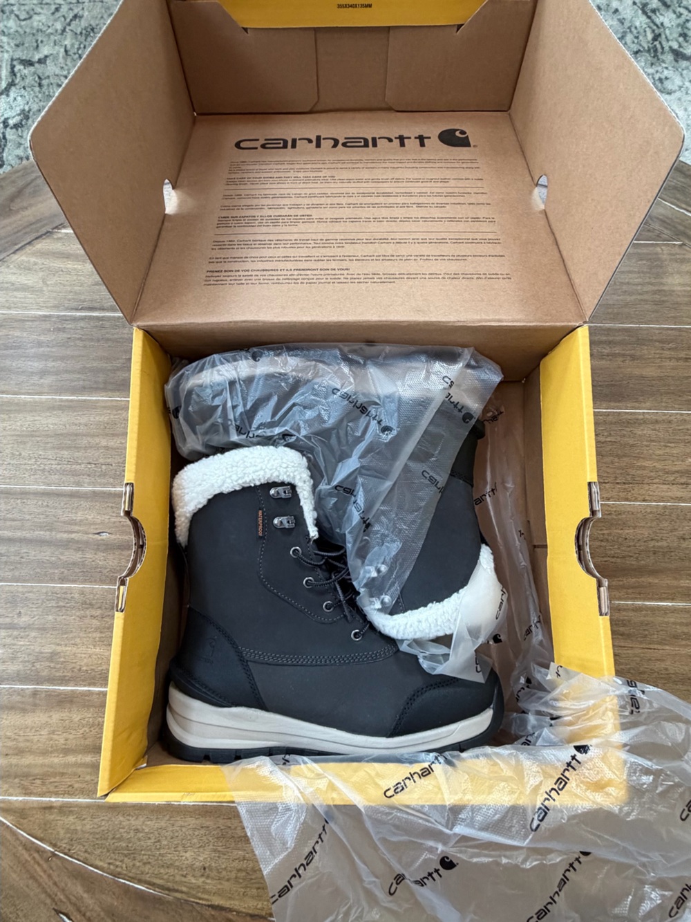 Carhartt Black Logo on Mustard Yellow Wall Panel